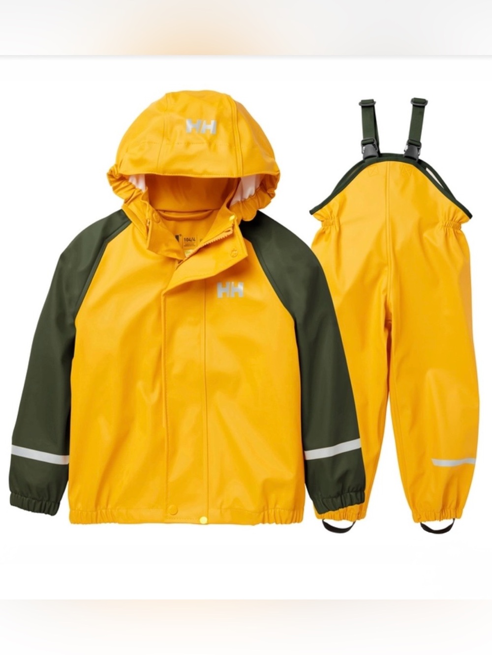 Helly Hansen Kids Unisex Bergen PU Rainset, Essential Yellow - Size 1